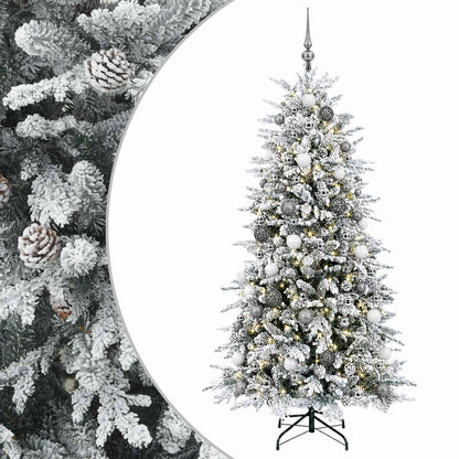 vidaXL Artificial Christmas Tree with Bauble 210 cm 300 LEDs