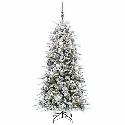vidaXL Artificial Christmas Tree with Bauble 210 cm 300 LEDs