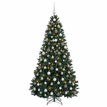 vidaXL Artificial Christmas Tree Dark Green with Bauble 180 cm