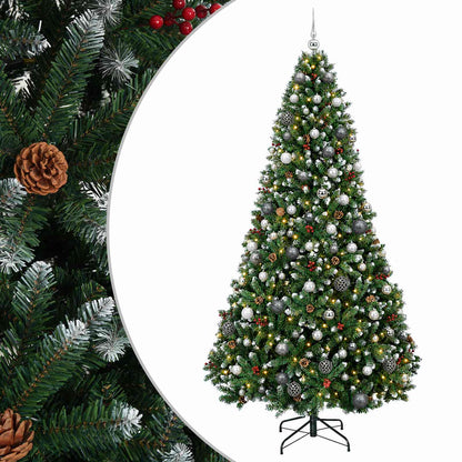 vidaXL Artificial Christmas Tree with Bauble 210 cm 300 LEDs