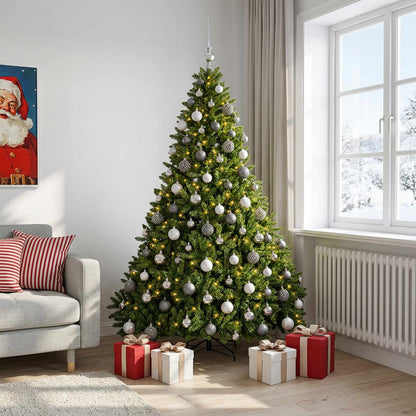 vidaXL Artificial Christmas Tree Light Green with Baubles 210 cm