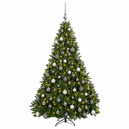 vidaXL Artificial Christmas Tree Light Green with Baubles 240 cm