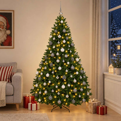 vidaXL Artificial Christmas Tree Mid-green with Ornament 270 cm