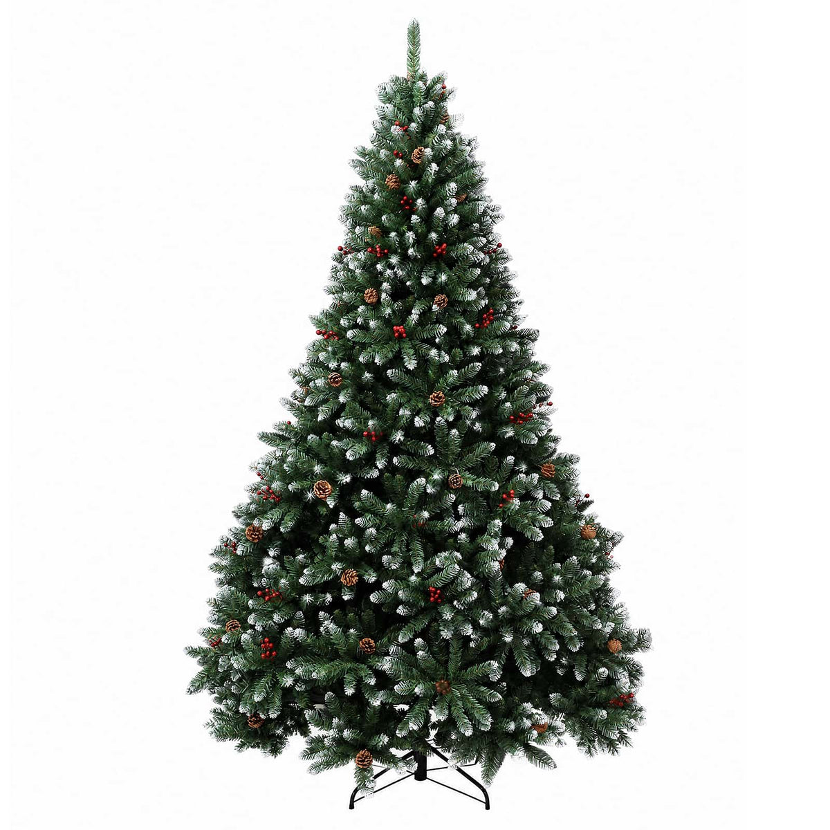 vidaXL Artificial Christmas Tree with Bauble 210 cm 300 LEDs