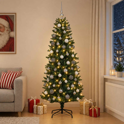 vidaXL Artificial Christmas Tree with Bauble 240 cm 300 LEDs