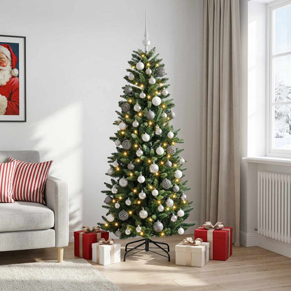 vidaXL Artificial Christmas Tree with Bauble 240 cm 300 LEDs