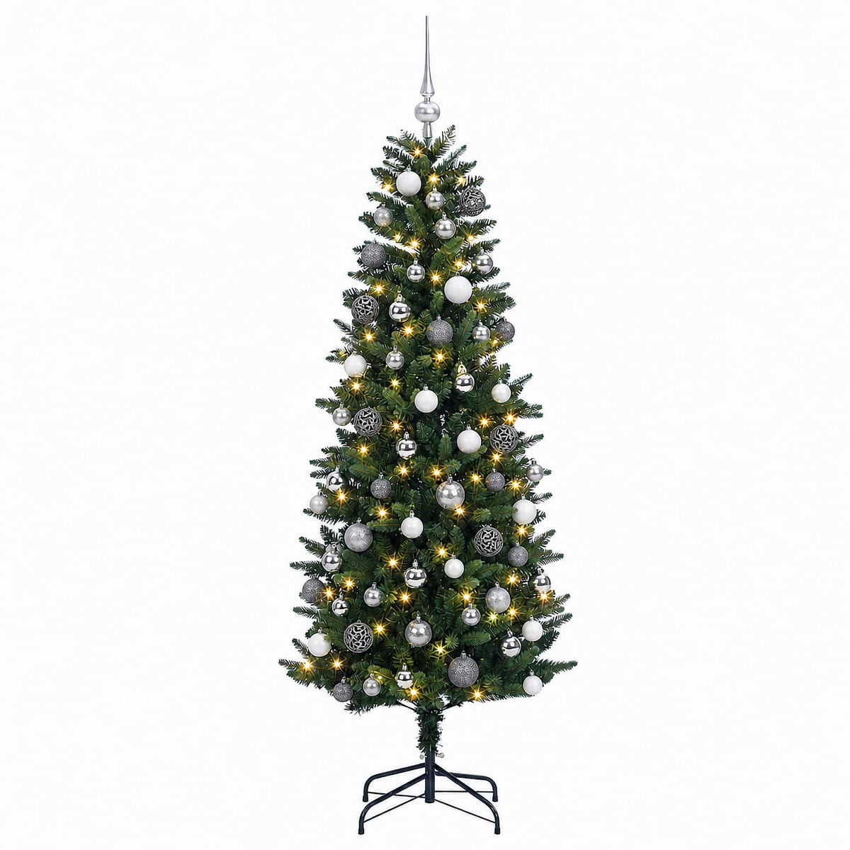 vidaXL Artificial Christmas Tree with Bauble 240 cm 300 LEDs