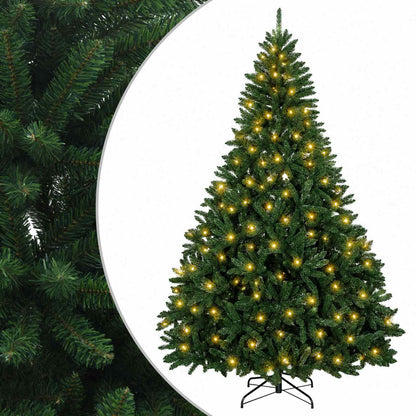 vidaXL Artificial Hinged Christmas Tree 270 cm 300 LEDs Warm White
