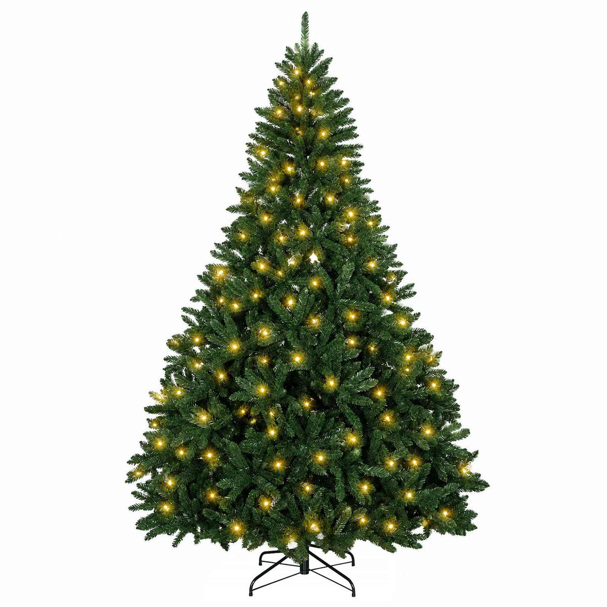 vidaXL Artificial Hinged Christmas Tree 270 cm 300 LEDs Warm White