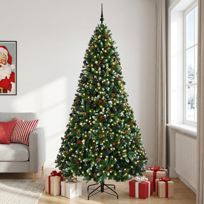 vidaXL Artificial Christmas Tree Green with Baubles 300 cm 300 LEDs