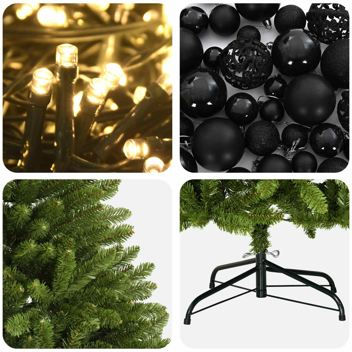vidaXL Artificial Christmas Tree Light Green with Baubles 300 cm