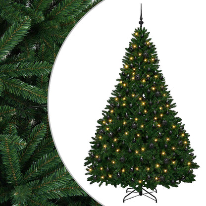 vidaXL Artificial Christmas Tree Mid-green with Ornament 270 cm
