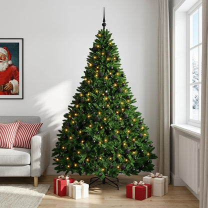 vidaXL Artificial Christmas Tree Mid-green with Ornament 270 cm