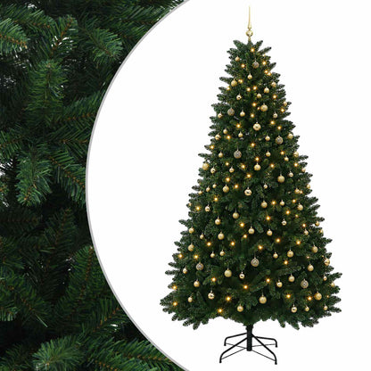 vidaXL Artificial Christmas Tree Mid-green with Bauble 300 cm 600 LEDs
