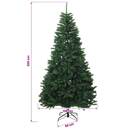 vidaXL Artificial Christmas Tree Mid-green with Bauble 300 cm 600 LEDs