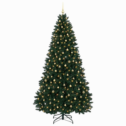 vidaXL Artificial Christmas Tree Dark Green with Bauble 270 cm