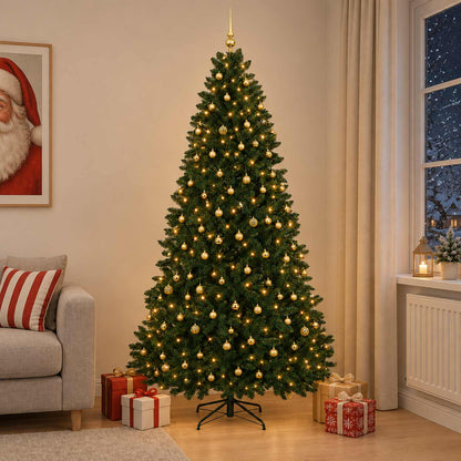 vidaXL Artificial Christmas Tree Dark Green with Bauble 270 cm