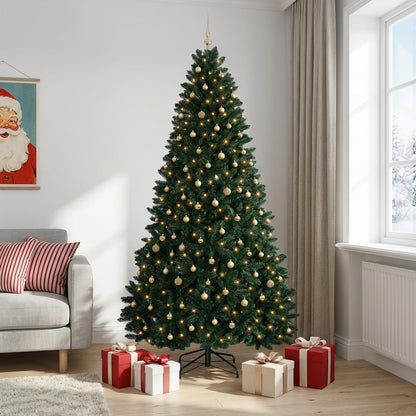 vidaXL Artificial Christmas Tree Dark Green with Bauble 300 cm
