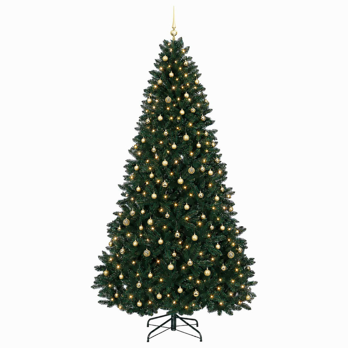 vidaXL Artificial Christmas Tree Dark Green with Bauble 300 cm
