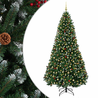 vidaXL Artificial Green Christmas Tree with Baubles 270 cm 300 LEDs