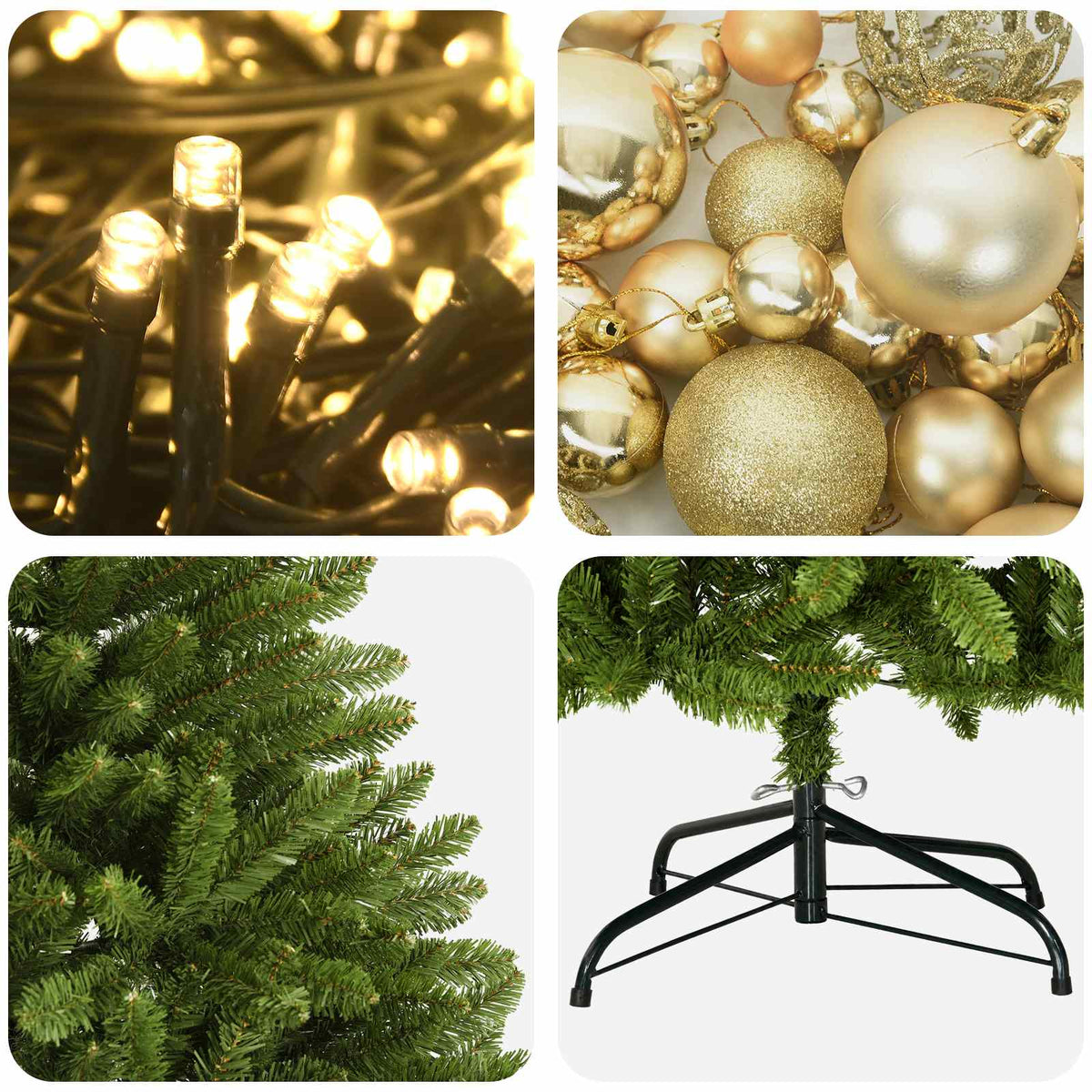 vidaXL Artificial Christmas Tree Light Green with Bauble 270 cm