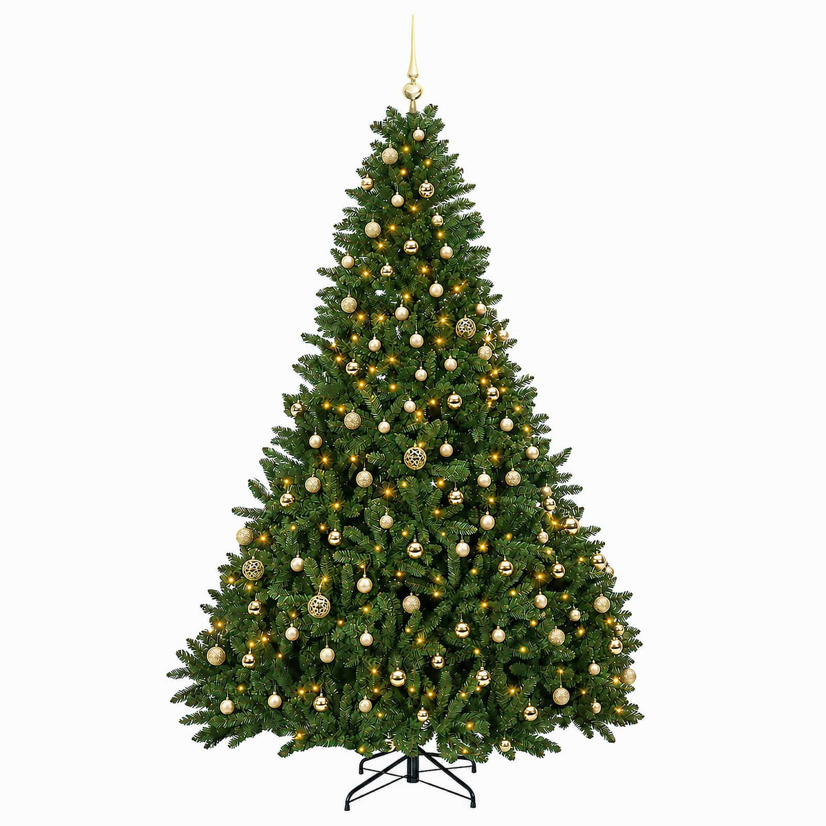 vidaXL Artificial Christmas Tree Light Green with Bauble 300 cm