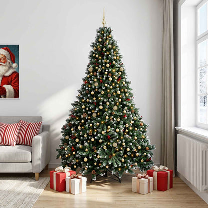 vidaXL Artificial Christmas Tree Green with Bauble 270 cm 300 LEDs