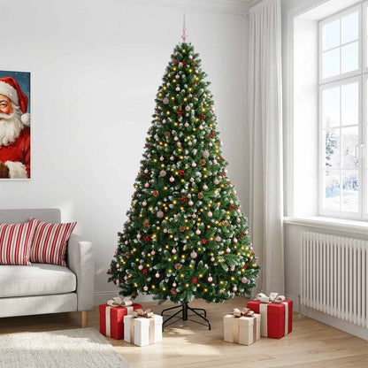 vidaXL Artificial Green Christmas Tree with Ornaments 300 cm 300 LEDs