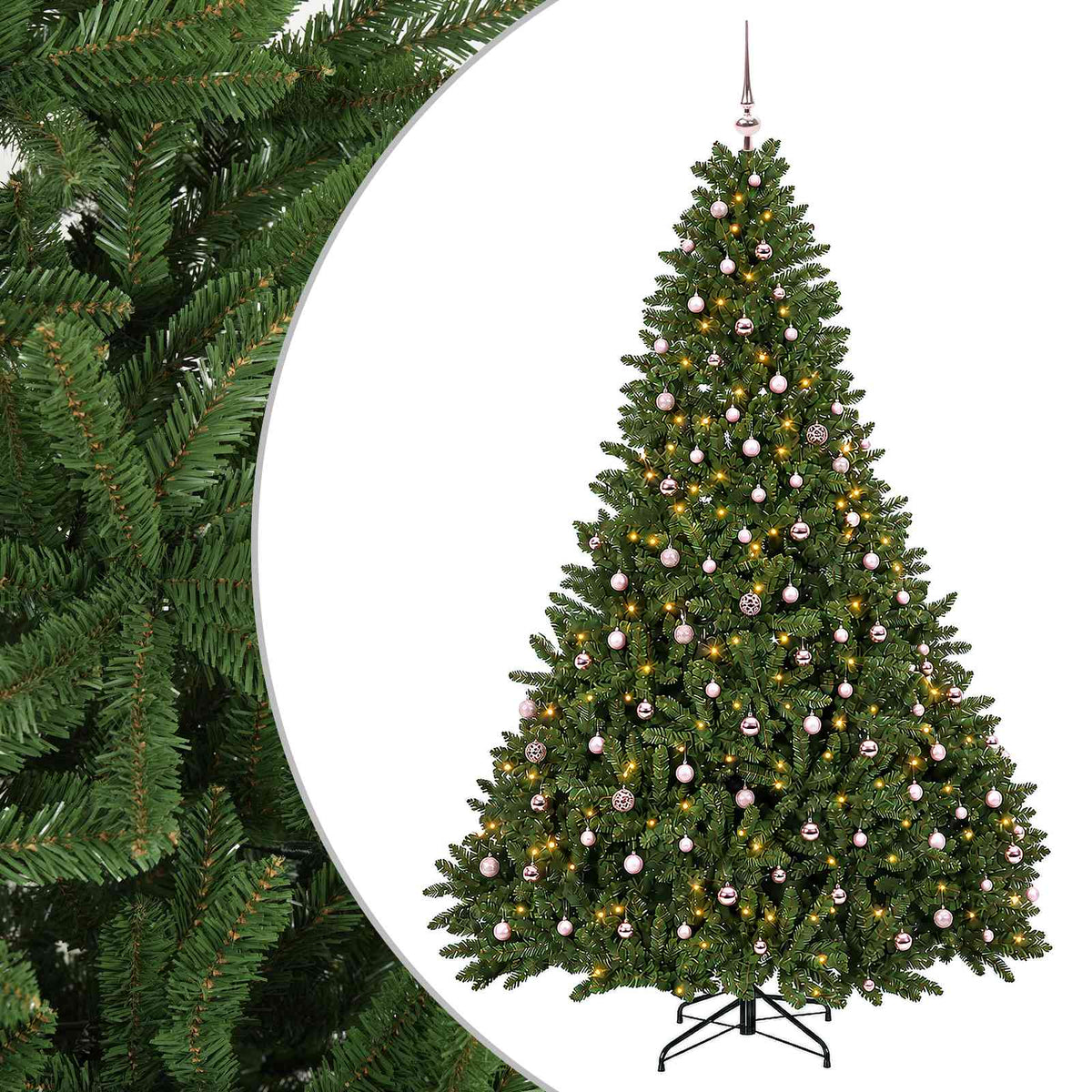 vidaXL Artificial Christmas Tree Light Green with Bauble 270 cm
