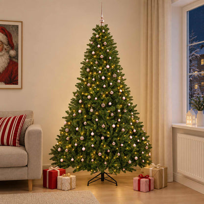 vidaXL Artificial Christmas Tree Light Green with Bauble 270 cm