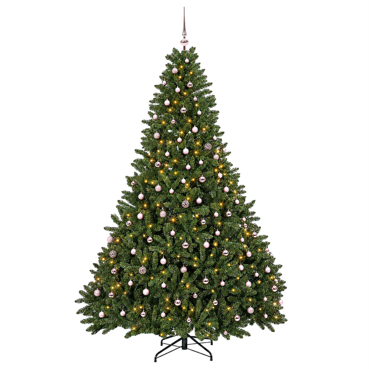 vidaXL Artificial Light Green Christmas Tree with Baubles 300 cm