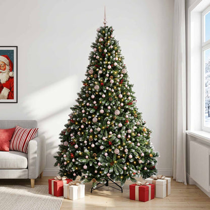 vidaXL Artificial Christmas Tree Green with Bauble 300 cm 600 LEDs