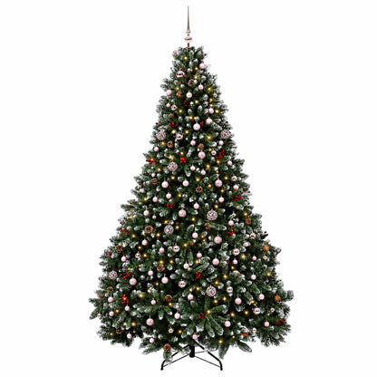 vidaXL Artificial Christmas Tree Green with Bauble 300 cm 600 LEDs