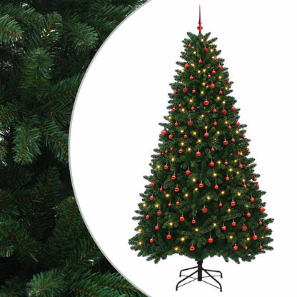 vidaXL Artificial Christmas Tree Mid-green with Bauble 300 cm 600 LEDs