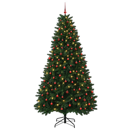 vidaXL Artificial Christmas Tree Mid-green with Bauble 300 cm 600 LEDs