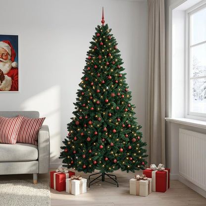 vidaXL Artificial Christmas Tree Dark Green with Bauble 270 cm