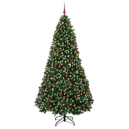 vidaXL Artificial Christmas Tree Green with Baubles 300 cm 300 LEDs