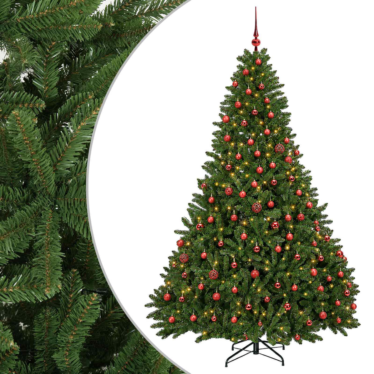 vidaXL Artificial Christmas Tree Light Green with Bauble 270 cm