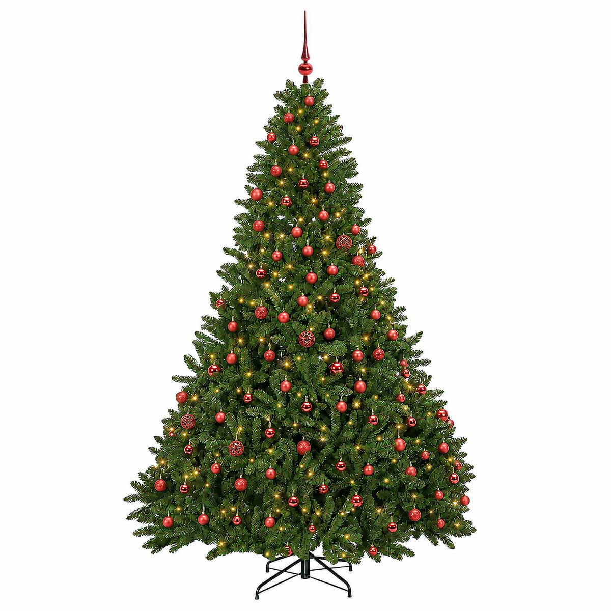 vidaXL Artificial Light Green Christmas Tree with Baubles 300 cm