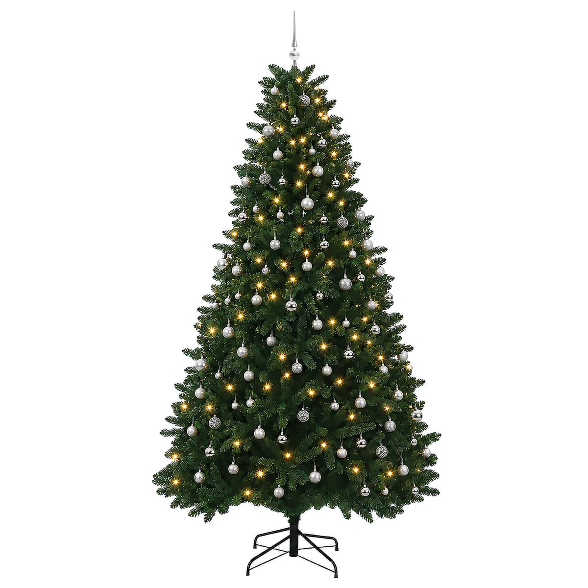 vidaXL Artificial Christmas Tree Mid-green with Bauble 300 cm 600 LEDs