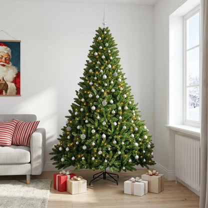 vidaXL Artificial Light Green Christmas Tree with Baubles 300 cm