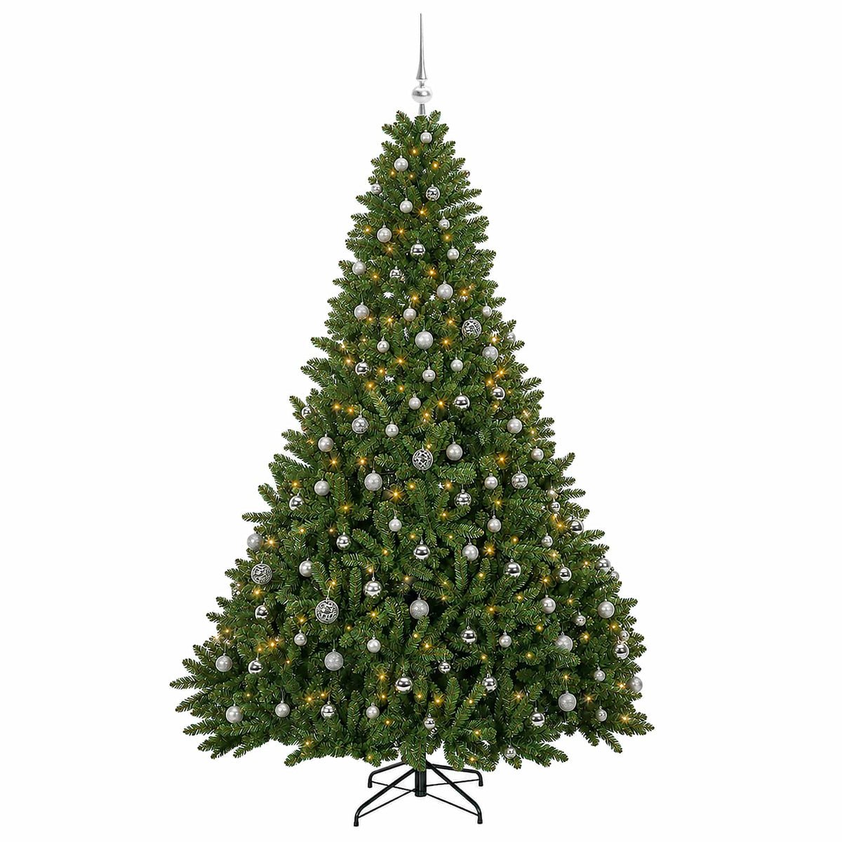 vidaXL Artificial Light Green Christmas Tree with Baubles 300 cm