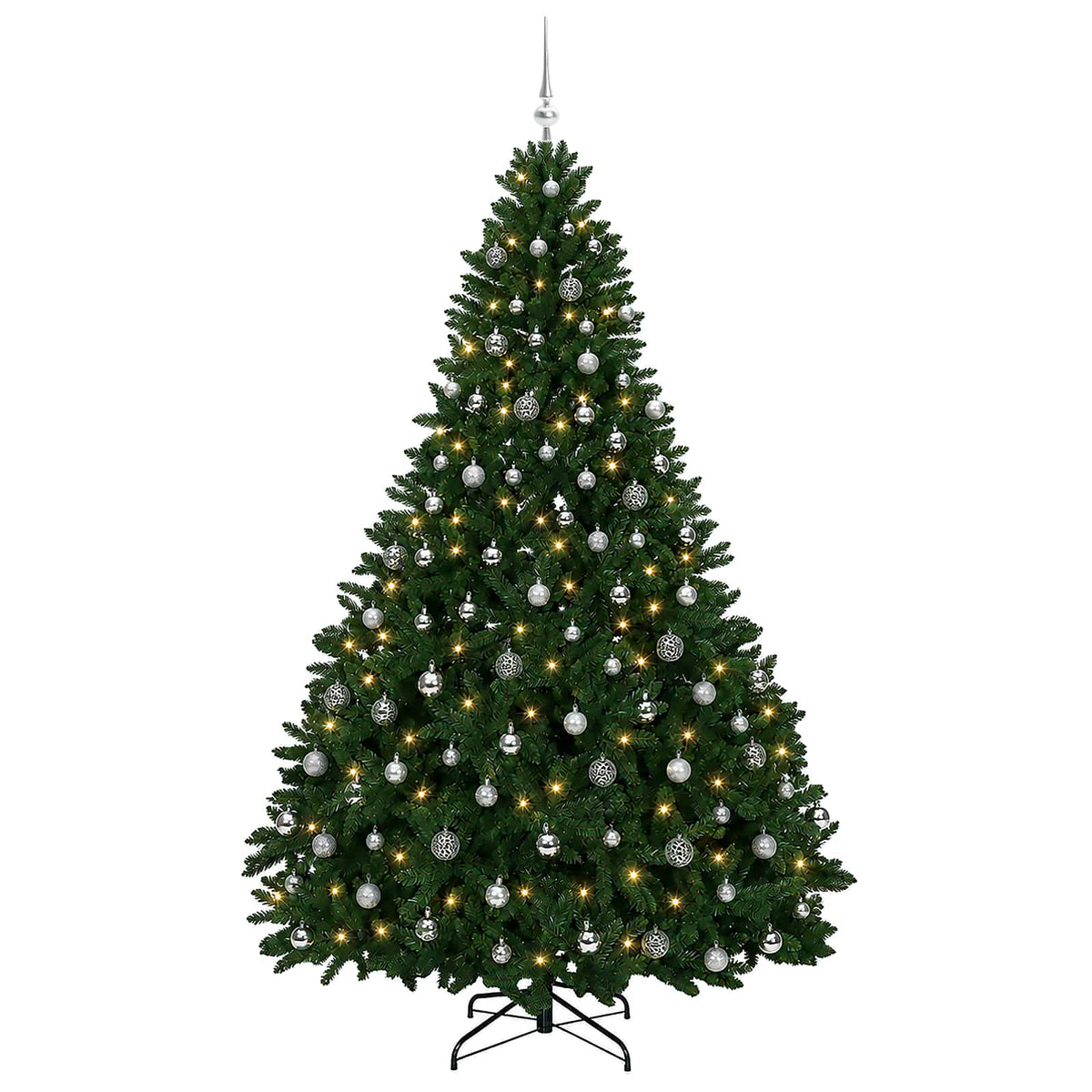 vidaXL Artificial Christmas Tree Mid-green with Ornament 270 cm