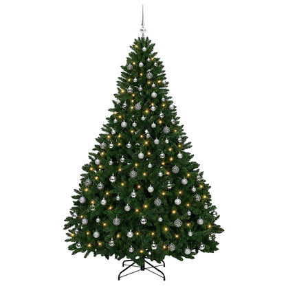vidaXL Artificial Christmas Tree Mid-green with Ornament 270 cm