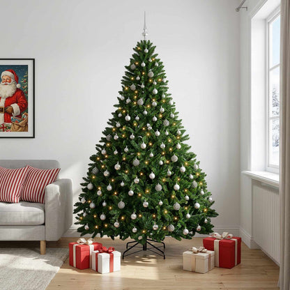 vidaXL Artificial Christmas Tree Mid-green with Ornament 270 cm