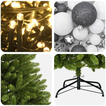vidaXL Artificial Christmas Tree Light Green with Baubles 300 cm