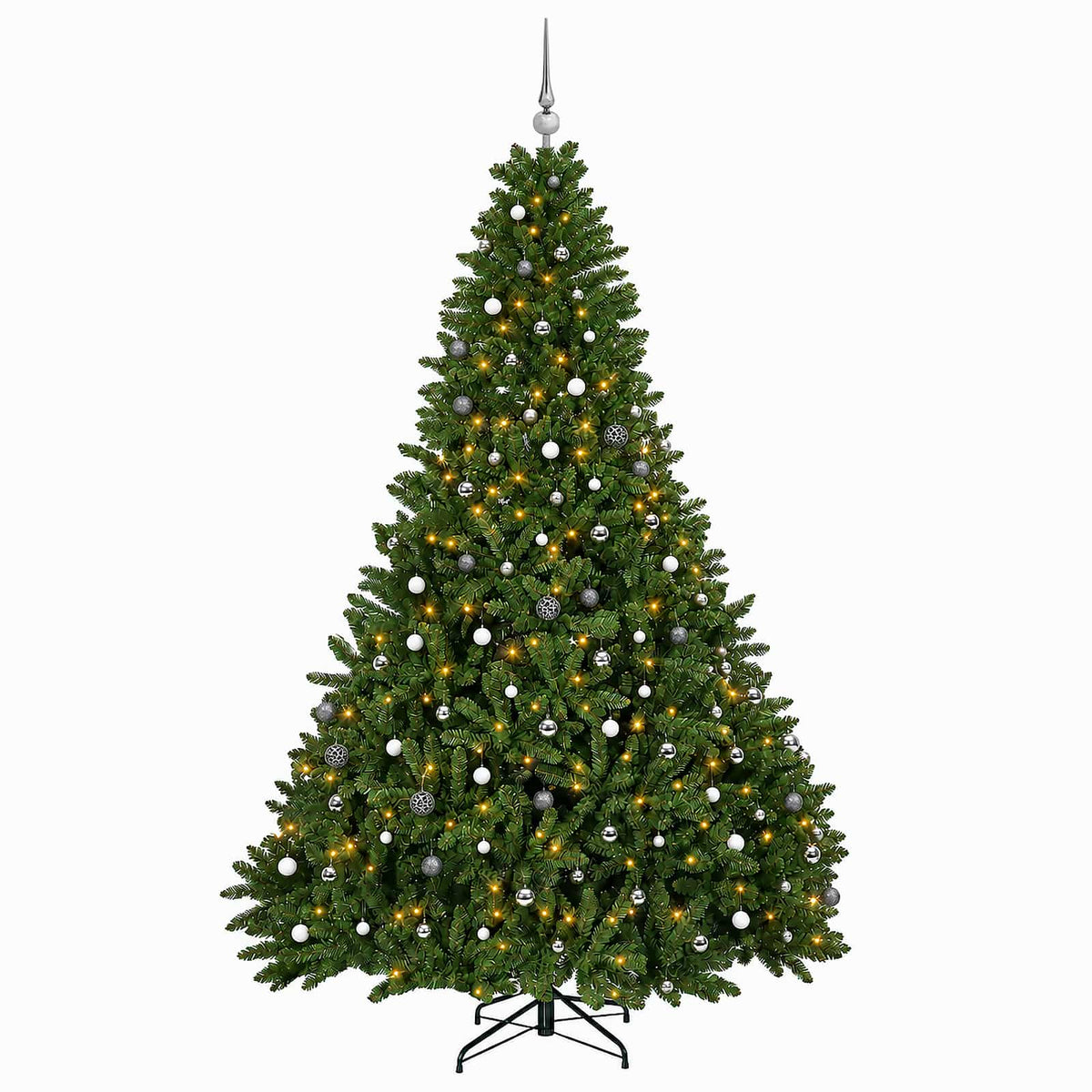 vidaXL Artificial Christmas Tree Light Green with Baubles 300 cm