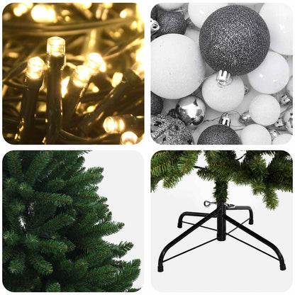 vidaXL Artificial Christmas Tree Mid-green with Ornament 270 cm
