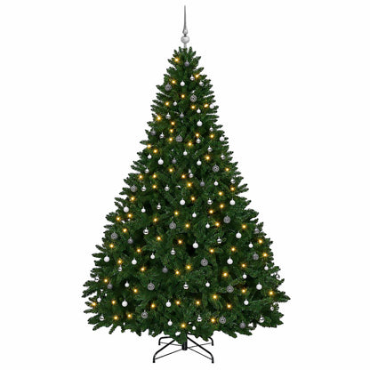 vidaXL Artificial Christmas Tree Mid-green with Ornament 270 cm