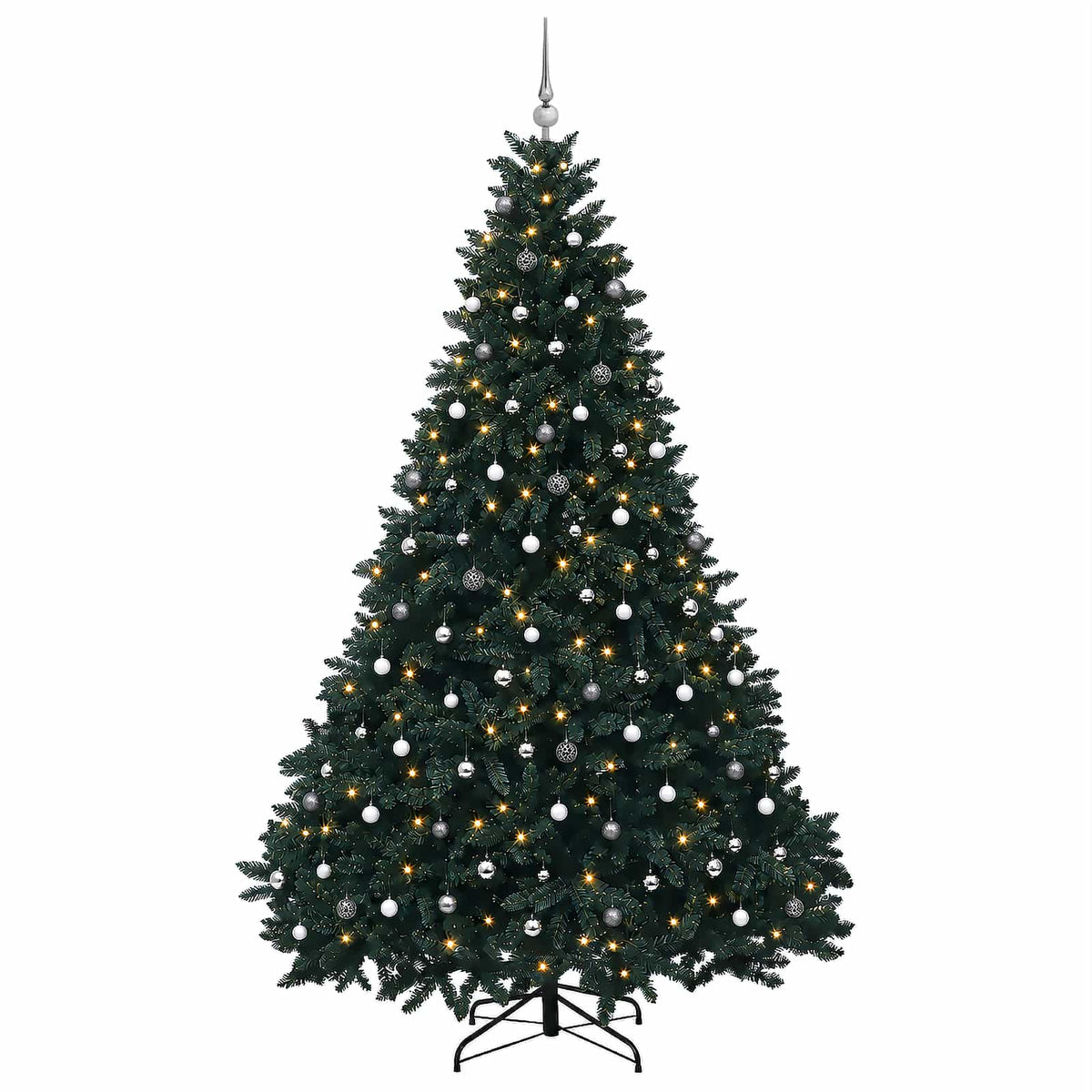 vidaXL Artificial Christmas Tree Dark Green with Bauble 300 cm